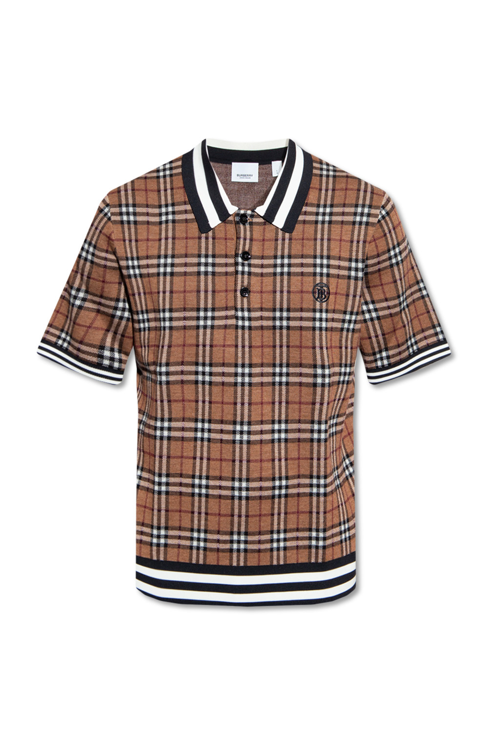 【関税込み】BURBERRY WOOL POLO SHIRT Burberry Wool Polo Shirt - Black - Men | 8104873 | thebs.com